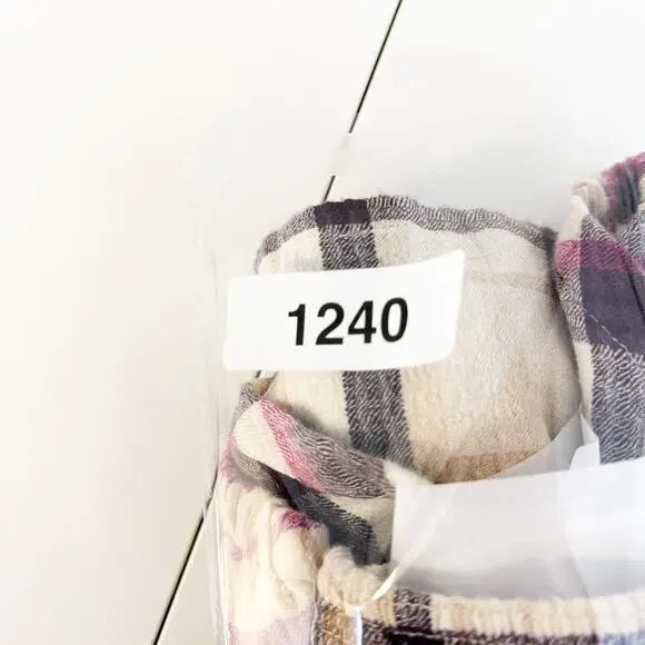 Marine Layer Ivy Smocked Maxi Long Plaid Dress Beige Purple - XS - Picture 9 of 9